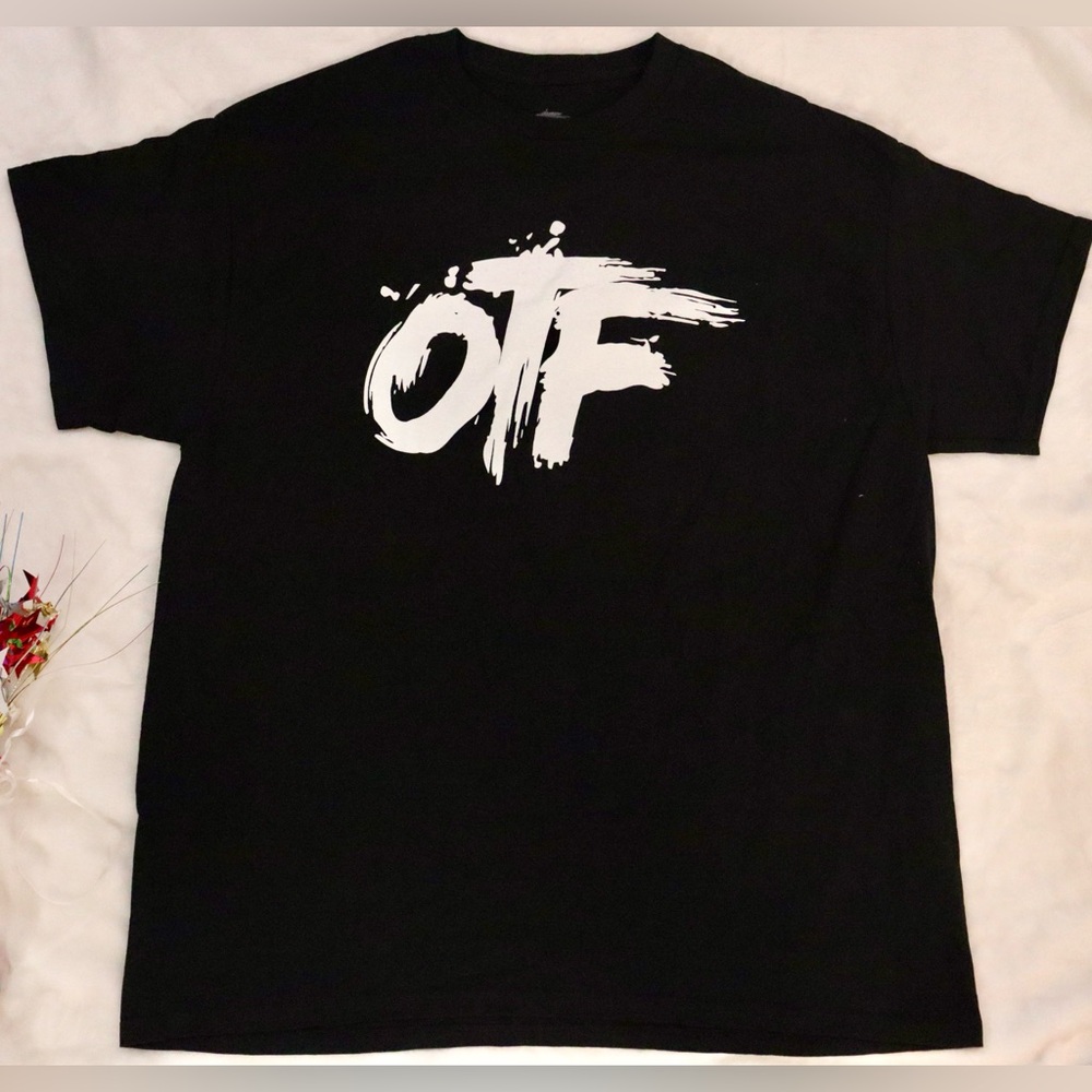 Lil Durk OTF (only the family) Black Graphic Tee with White Design NWOT